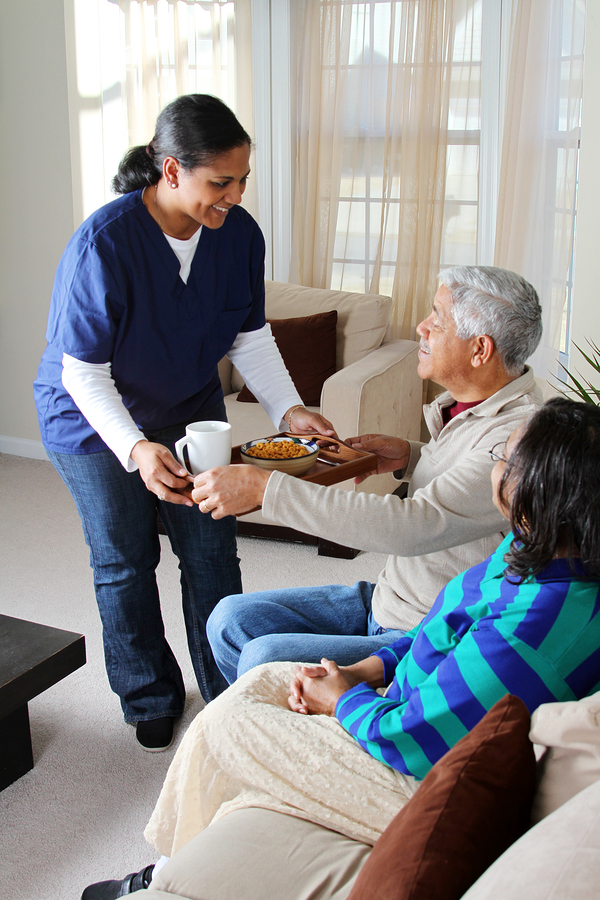 Seniors receiving in-home care