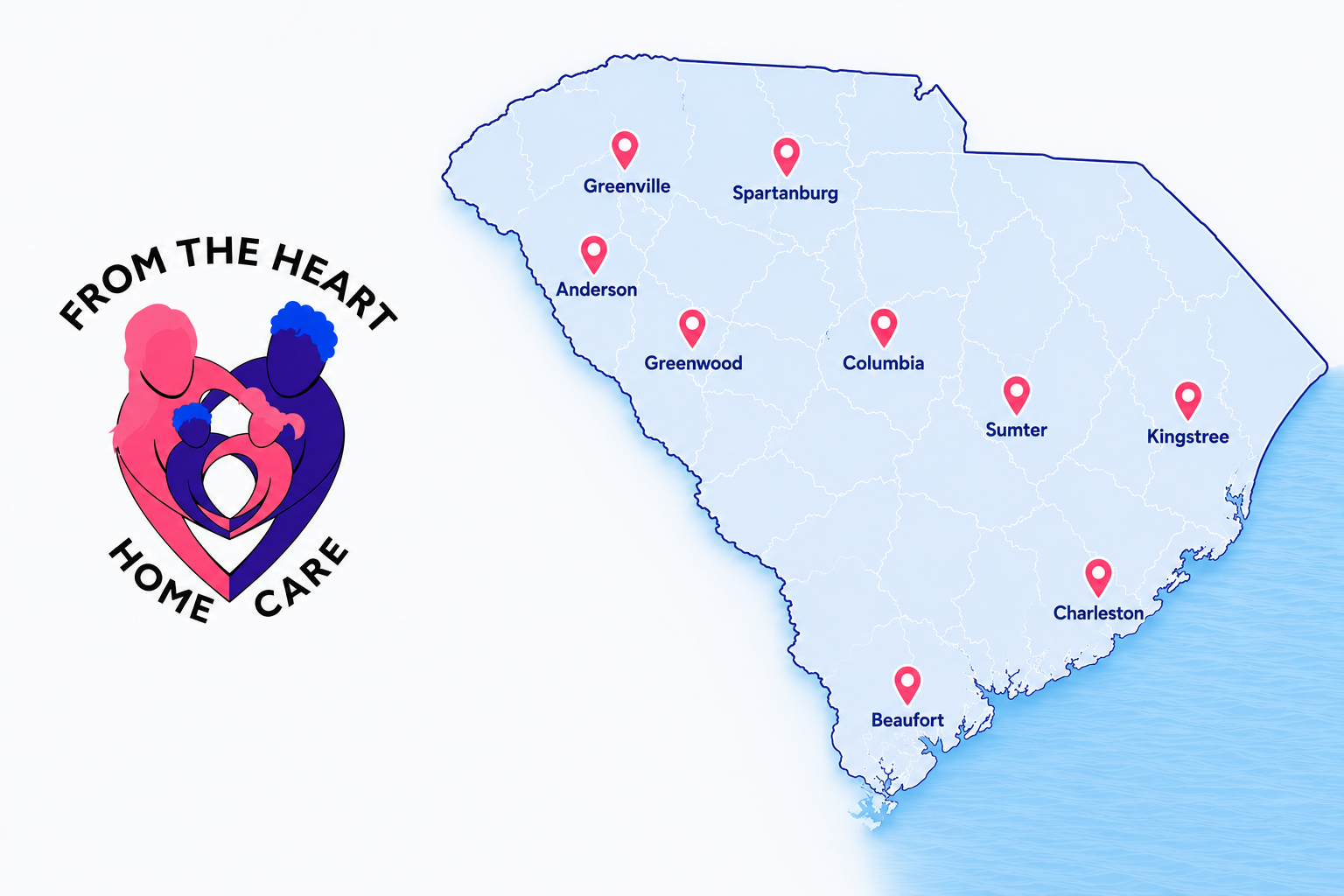Branded South Carolina service area map